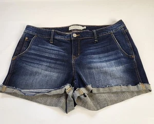 Torrid Shorts Womens 18 Blue Jean Denim Cuffed Stretch Cut Off Ladies Plus Size - Picture 1 of 9