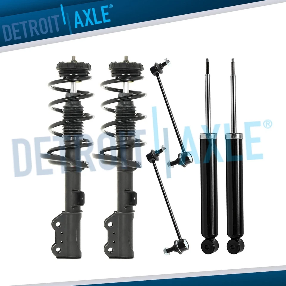 Apoios de suspensão dianteiros com mola helicoidal amortecedores traseiros kit de barras oscilantes para Cadillac SRX 2010-2016 - Imagem 1 de 4