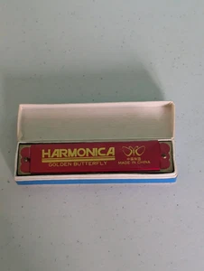 Golden Butterfly Harmonica with box - Picture 1 of 11