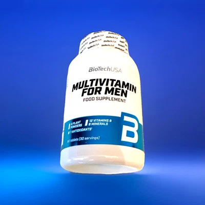 (133,24€/kg)BioTech USA Multivitamin For Men 60 Tabletten Dose (102gGesamt) - Bild 1 von 2