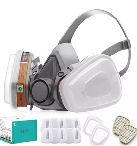 Máscara de gas respirador reutilizable media pieza facial protector 6200 cubierta facial con filtros - Imagen 1 de 7