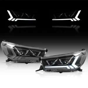 Pair VLAND Projector LED Headlights For 2015-2020 Toyota Hilux /Vigo W/Animation - Foto 1 di 10
