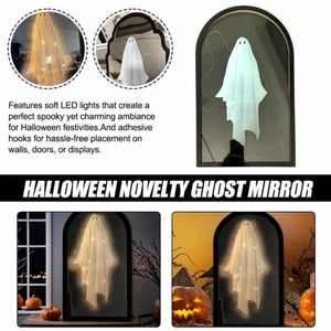 Halloween Scary Decor Hologram Ghost Mirror, PartySupplies Room Decoration 2025 - Picture 1 of 11
