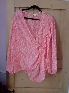 Monsoon Ladies Light Weight Long Sleeved Tie Front Over Top Size 18 - Picture 1 of 1