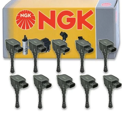 10 pc NGK 48764 U5147 Ignition Coils for UF659 UF-659 IGC0084 IC762 GN10614 kk - Image 1 of 4