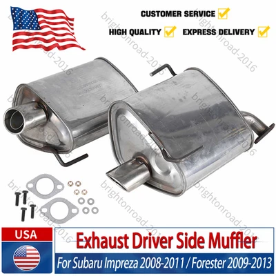 Left + Right Exhaust Muffler For Subaru Impreza 2008-2011 / Forester 2009-2013  Foto 1 de 4