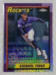 2025 Topps Series Two 1990 Chrome Ezequiel Tovar Mojo #T90C-115 Colorado Rockies - Picture 1 of 2
