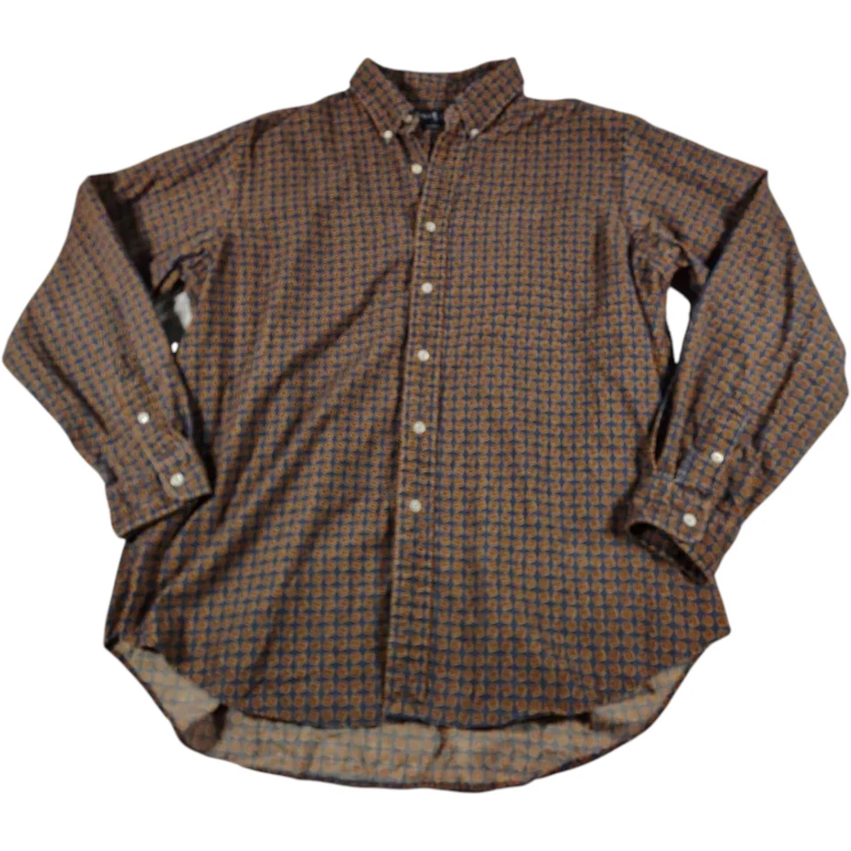 Camisa De Colección *Rara* Ralph Lauren Pana Diseño Tribal Africano Safari Azul Rojo XL Foto 1 de 4