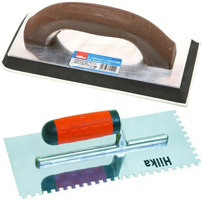 TILERS GROUT FLOAT AND NOTCHED TILING TROWEL TOOL SET GROUTING TROWELS TILE TOOL - Image 1 of 3