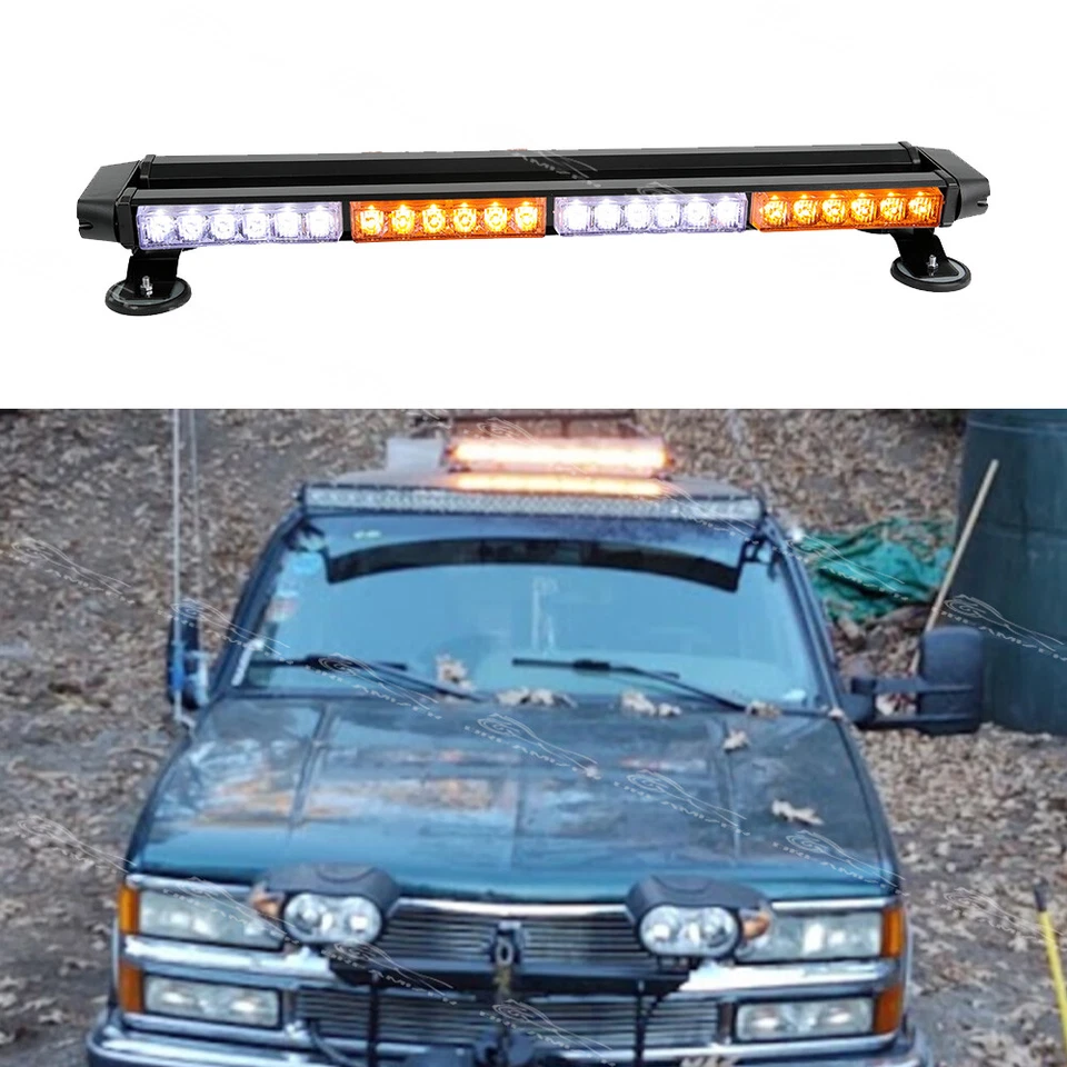 Barra de luz de emergencia estroboscópica LED para techo para Chevy C/K 1500 2500 doble lado ámbar Foto 1 de 4