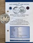 Isle Of Man 2005 One Crown Trafalgar Nelson And Napoleon Silver Proof Coin COA