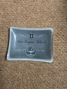 Aero Engine School RR glass ashtray  rare unusual item - Picture 1 of 4