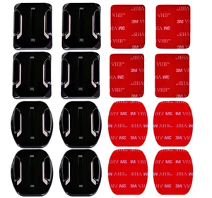 8pcs Flat & Curved Mounts & 3M Adhesive Sticky Mount GoPro HD & Hero 1 2 3+ 4 5 - Picture 1 of 1
