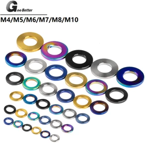 Titanium Flat Washers M4 M5 M6 M7 M8 M10 Spacers Gasket Motorsport Ti Alloy - Picture 1 of 6