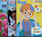 BLIPPI, BLUES CLUES, ALICE IN WONDERLAND Jumbo Color & Activity Books Lot Of 3