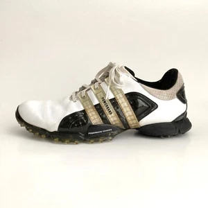 Adidas Golf Shoes Mens sz 11 Powerband Chassis White Black with Spikes 791003 - Picture 1 of 13