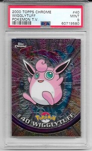 2000 Pokemon TV Topps Chrome Wigglytuff PSA 9 #40 RARE LOW POP