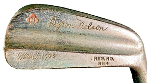 MacGregor Byron Nelson 2 Iron RH Texas Reg No 854 Coated Steel Leather Grip - Picture 1 of 11