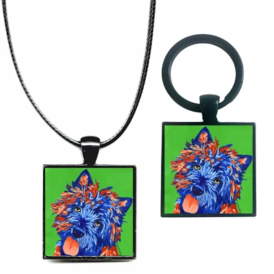 Cairn Terrier Keychain or Necklace, Great Dog Stocking Stuffer Gift! - Image 1 of 3