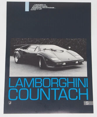 1978-1982 Lamborghini Countach LP400S Sales Handout Sheet Brochure, Original - Image 1 of 2