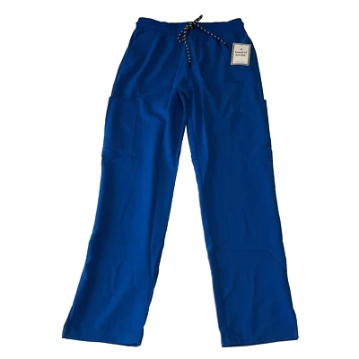 Calça cargo Beyond Scrubs Carefree feminina tamanho P azul cordão elástico - Imagem 1 de 4