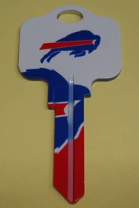 🏈 Great Gift Idea NFL BUFFALO BILLS KWIKSET KW1, KW10, KW11 UNCUT KEY BLANK 🏈 - Picture 1 of 2