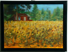 Lidia Molinski (Szczecin 1947 - L.u.A. in Wien) Landschaft mit Sonnenblumen.