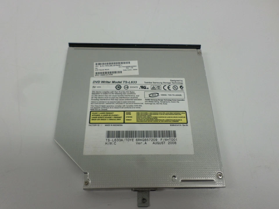 Dell Inspiron M5010 8X DVD±RW DL SATA Burner Drive TS-L633 DP/N 5887G (A49-27) - Image 1 of 4