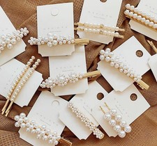 4Pcs Pearl Metal Hair Clip Hairband Comb Bobby Pin Barrette Hairpin Headdress