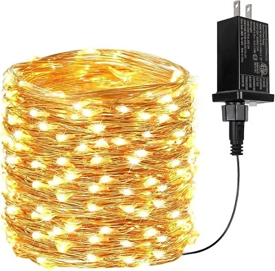 66FT 200 LED Fairy Lights, Waterproof, 8 Modes, Warm White, Indoor/Outdoor Decor - Image 1 of 4