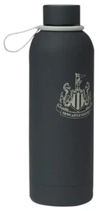 Botella de agua termo NEWCASTLE UNITED de metal negro 500 ml plateada NUFC cresta en caja - Imagen 1 de 8