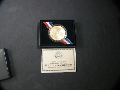 2006 P Ben Franklin Commemorative. Proof Silver Dollar with COA and Mint Package - Image 1 of 4