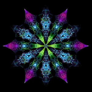 UV Canopy 12 Petals Fluorescent Psychedelic Trance Ceiling Party Festival Deco - Picture 1 of 11