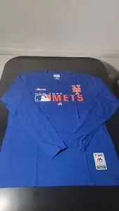Majestic Authentic Collection MLB New York Mets LS Shirt Large - Picture 1 of 7