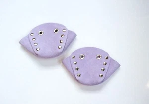 Genuine Suede Roller Skate Toe Caps, Skate Toe Guards - NEW - Lavender Color - Picture 1 of 4