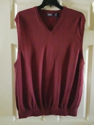 IZOD Red Dahli Fieldhouse Sweater Vest NEW XXL Large NWT $50 Cotton/Acrylic/Wool - Image 1 of 4