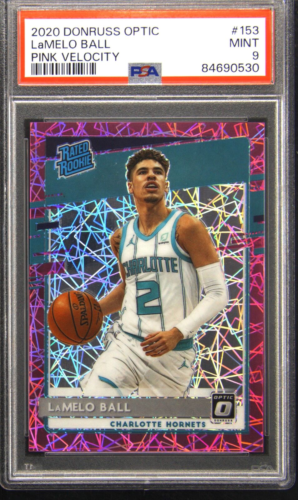 2020 Donruss Optic #153 Lamelo Ball Pink Velocity 44/79 PSA 9