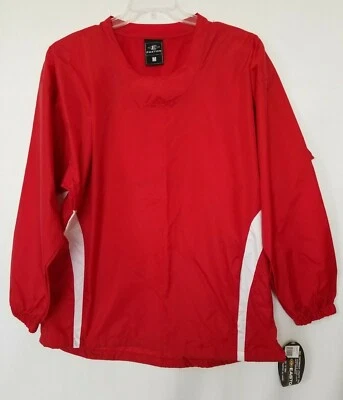 Camisa Easton Wind Pullover Roja Borde Blanco Cuello Redondo Cordón Nylon Talla M NUEVA Foto 1 de 4