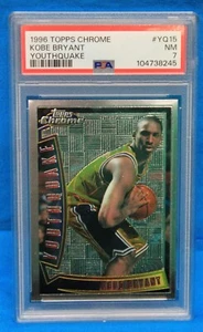 1996 TOPPS CHROME # YQ15 Kobe Bryant RC PSA 7 NM # 104738245  LOS ANGELES LAKERS - Picture 1 of 2