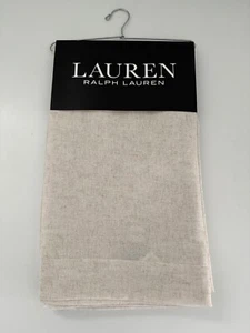 New Ralph Lauren Window Curtains 2 Panels Beige 54 x 96 Boucle 15% Linen Sheer - Picture 1 of 13