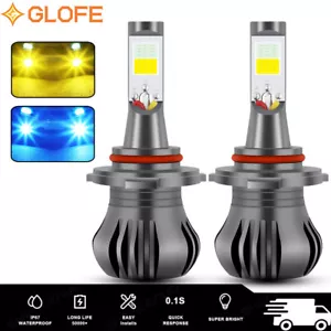 For Toyota Solara 99-2003 9006 LED Fog Light Bulbs Flash 2 Color Yellow+Ice Blue - Picture 1 of 9