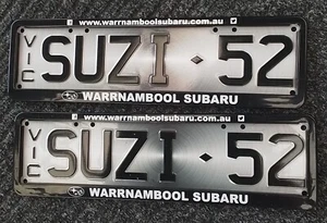 CUSTOM NUMBER PLATES "SUZI 52" - Personalised VIC - Yes Real Plates - Picture 1 of 1