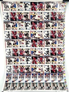 Vintage Uncut Sheet of 1996 Topps Hockey Cards - 28"x 37" - Picture 1 of 7