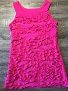 Girls Cato Dress Pink With Ruffles And Tie Back Size Medium Or 8-10 Bin 31 - Picture 1 of 5