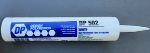 DESIGN POLYMERICS DP-502 100% RTV SILICONE 10 OZ WHITE - Picture 1 of 2