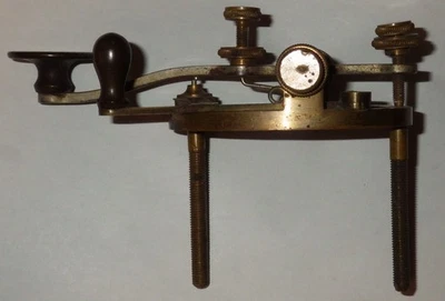 Feb 15 1881 J.H. Bunnell Steel Lever Solid Trunion Telegraph Key Legged - Image 1 of 4