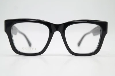 Occhiali Gucci GG1669O nero marrone oro montatura ovale eyeglasses nuovi - Immagine 1 di 4