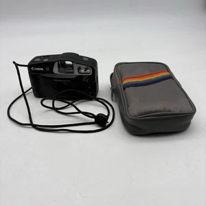 Canon Snappy LX 35mm fotocamera punta e scatta pellicola 1:4.5 vintage anni 80 90 e custodia - Foto 1 di 9