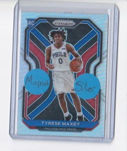 TYRESE MAXEY 20-21 PRIZM MISPRINTED SILVER PRIZM PARALLEL ROOKIE-SEE DESCRIPTION - Picture 1 of 24
