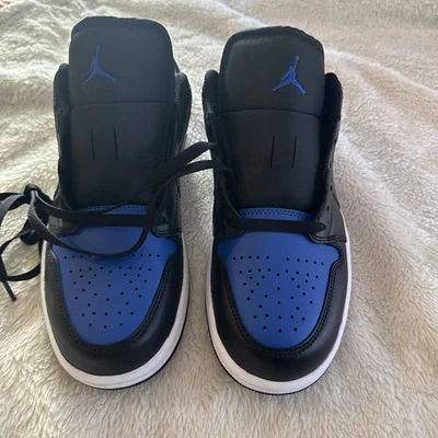 Nike Air Jordan 1 Zapatos Bajos Negro Blanco Juego Real 553558-042 Para hombres Tallas NUEVO Foto 1 de 4